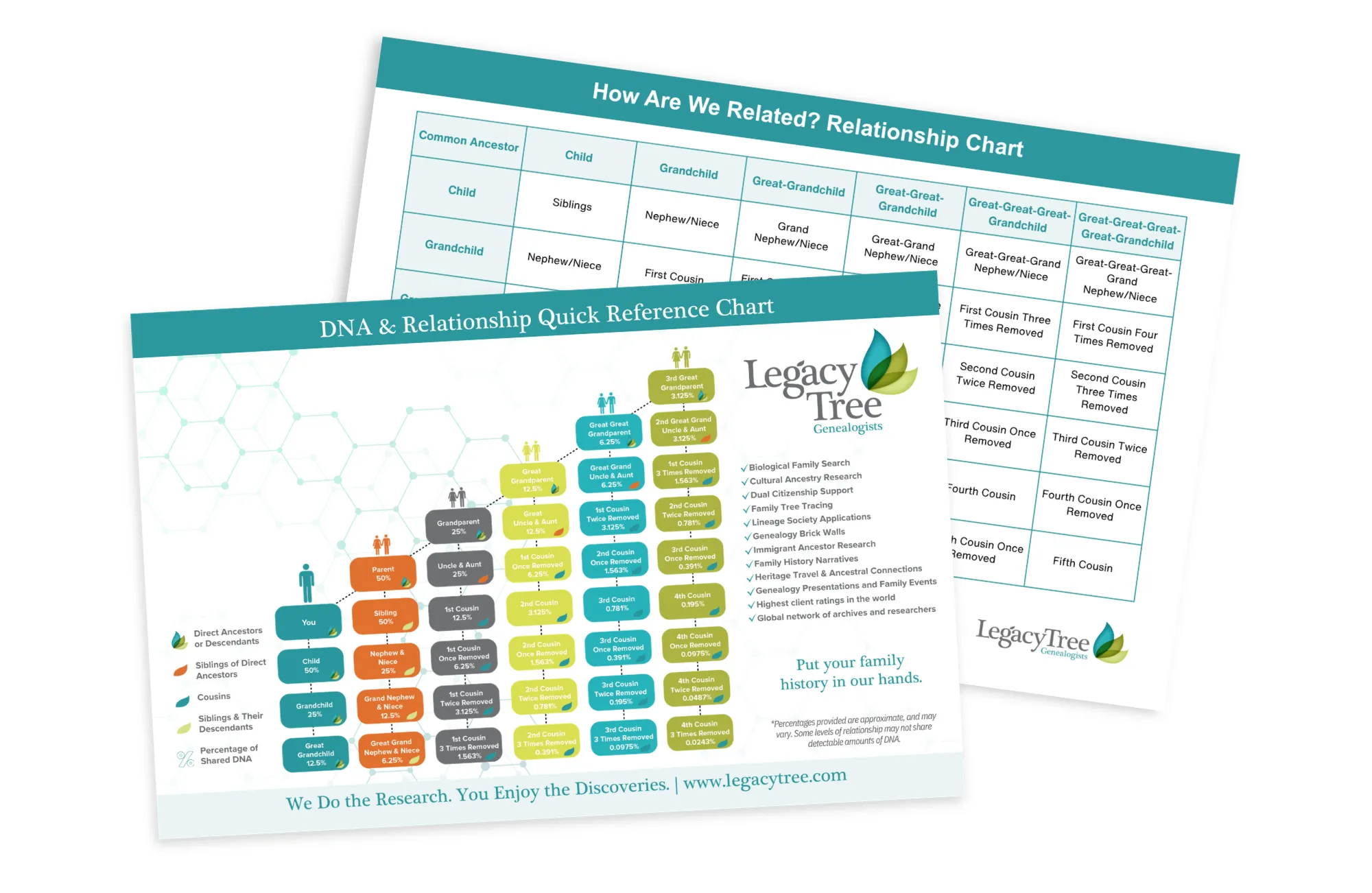 Free DNA and Relationship Charts