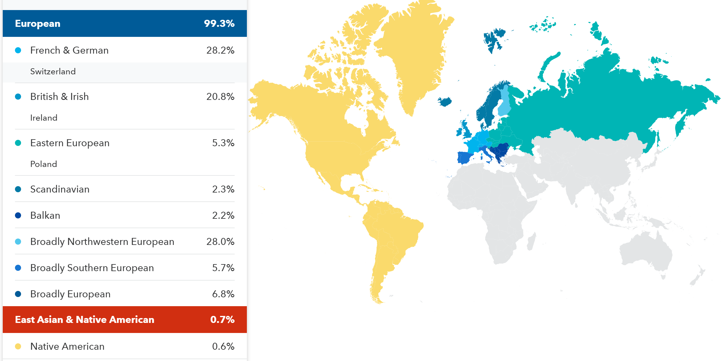 Updated 23 and me Results- cuban American : r/23andme