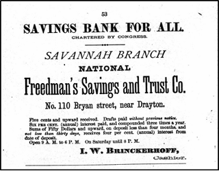 Freedman's Bank Advertisement