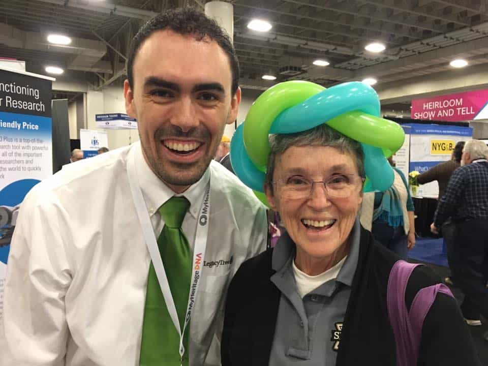 RootsTech 2017 genealogy conference balloon DNA crowns from Legacy Tree Genealogists