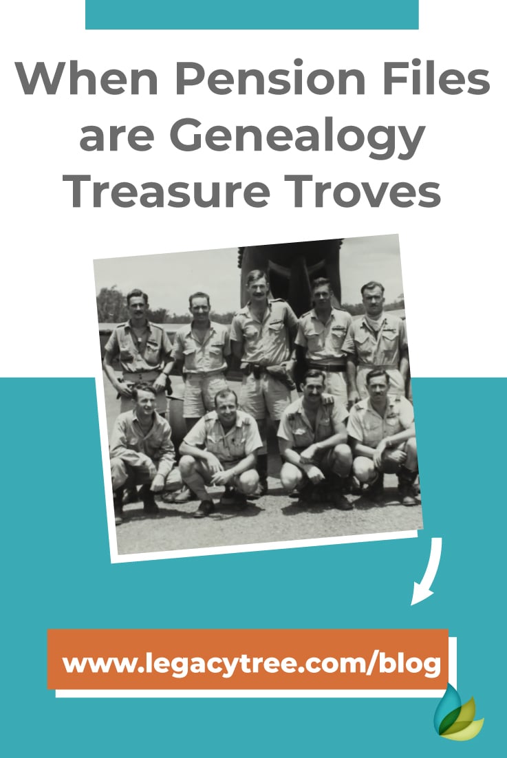 Pension files can provide a wealth of information for genealogy research. We'll show you details pension files can contain to extend your family history.